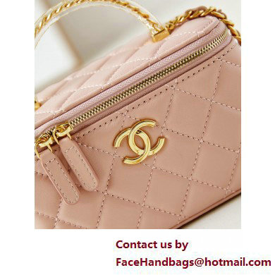 Chanel Lambskin, Resin  &  Gold-Tone Metal Clutch with Chain Bag AP3820 Nude Pink 2025